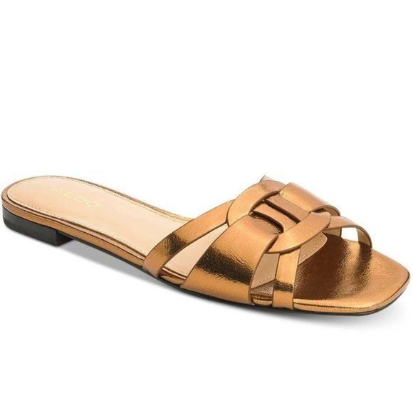 Aldo Shoes - New ALDO Astirassa Slide Sandals Bronze Size 6.5